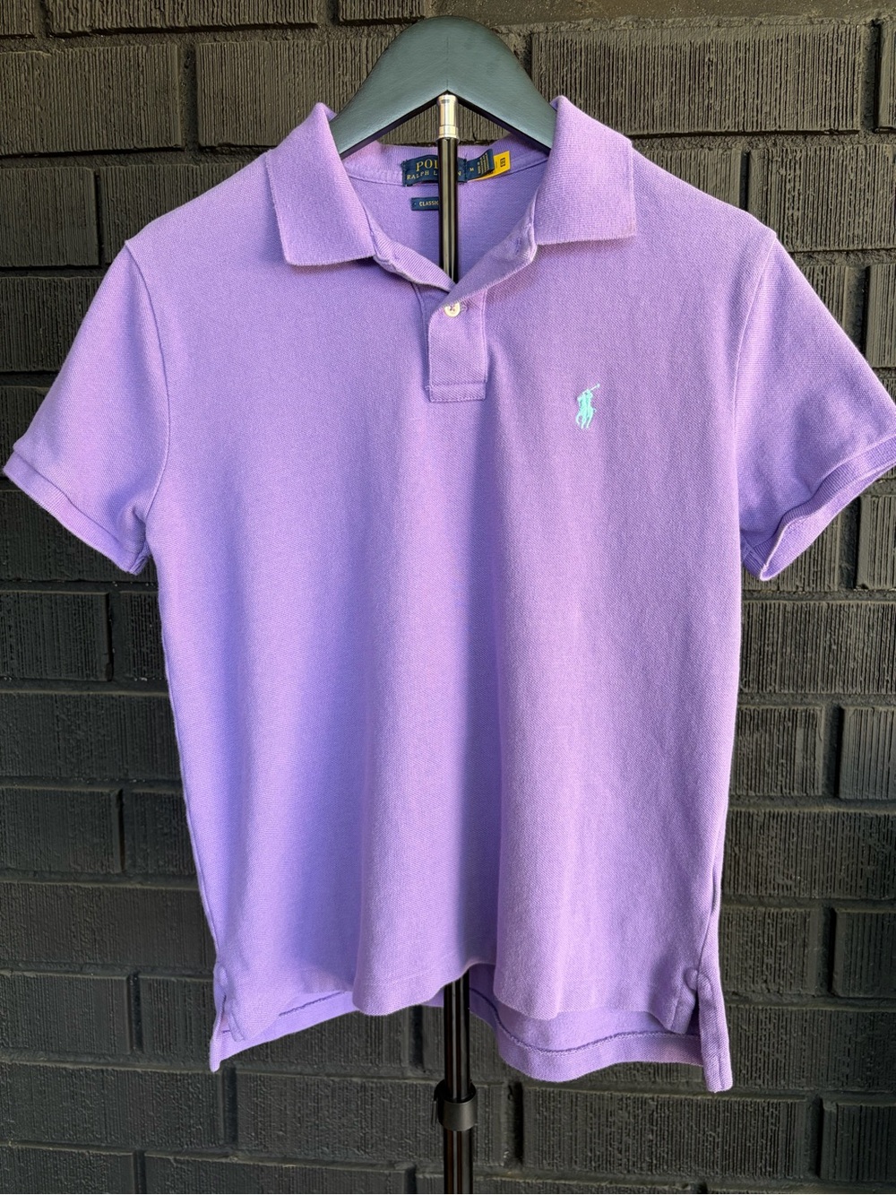 Ralph Lauren Men’s Polo Shirt - Light Purple with Aqua Pony